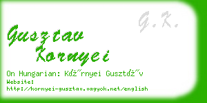 gusztav kornyei business card